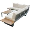 Kavos kampinė sofa su staliuku paveikslėlis
