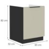 Virtuvės spintelė Arona Cashmere 50zl 1f bb paveikslėlis