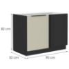 Virtuvės spintelė Arona Cashmere 105 Nd 1f bb paveikslėlis