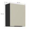 Virtuvės spintelė Arona cashmere 60g-90 1f paveikslėlis