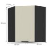 Virtuvės spintelė Arona cashmere 60x60 Gn-90 1f (45°) paveikslėlis