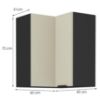 Virtuvės spintelė Arona cashmere 60x60 Gn-72 1f (90°) paveikslėlis