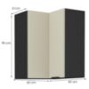 Virtuvės spintelė Arona cashmere 60x60 Gn-90 1f (90°) paveikslėlis
