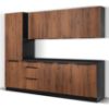 Virtuvė Monza Walnut Okapi 260 be stalviršio paveikslėlis