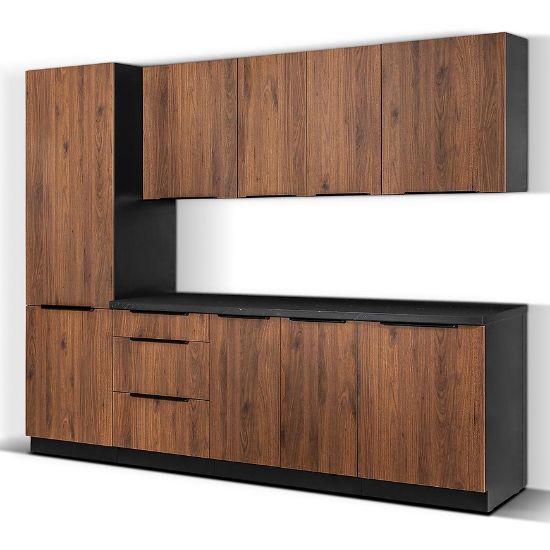 Virtuvė Monza Walnut Okapi 260 be stalviršio paveikslėlis