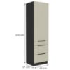 Virtuvės spintelė Arona cashmere 60dks-210 1f 3s paveikslėlis