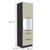 Virtuvės spintelė Arona cashmere 60dps-210 1f 3s paveikslėlis