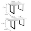 Sulankstomas stalas St-42 150/198x85cm baltas paveikslėlis