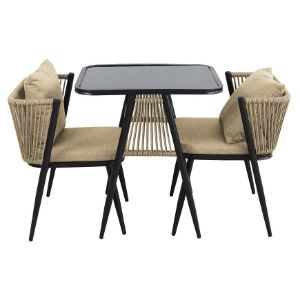 Sodo baldų komplektas Corfu beige 2+1 paveikslėlis