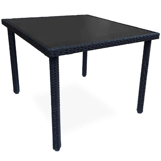 Technorattan Dandy stalas 90x90 juodas paveikslėlis