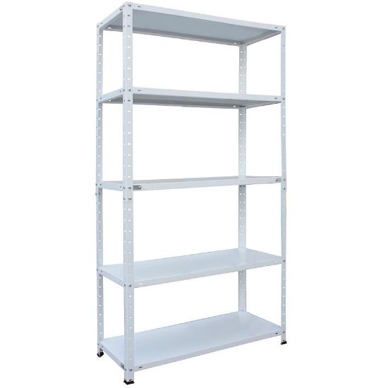 Metalinis sandėliavimo stelažas baltas 178x90x30 cm - 5 lentynos/80kg paveikslėlis