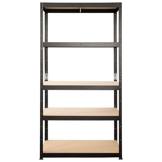 Metalinis sandėliavimo stelažas juodas 179x80x40cm - 5 lentynos/200kg paveikslėlis