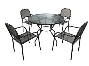 Paveikslėlis Sodo baldų pietų komplektas 4+1