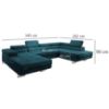 Kampinė sofa su miego funkcija Lotus U Kronos 04 dešininė paveikslėlis