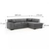 Minos Vogue 15 dešiniojo Kampinė sofa su miegamąja funkcija paveikslėlis