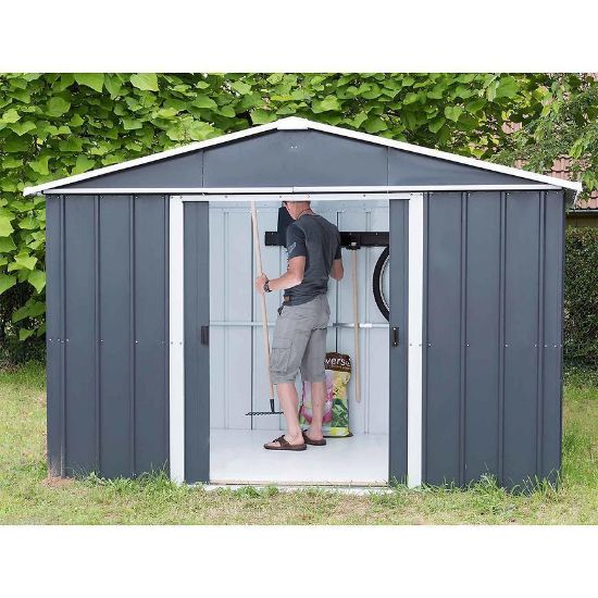 Metalowy domek ogrodowy 67AEYZ 202x217 cm antracyt  paveikslėlis