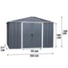 Metalowy domek ogrodowy 67AEYZ 202x217 cm antracyt  paveikslėlis