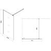 Ścianka WALK-IN Fiord 100x195 czarny profil paveikslėlis
