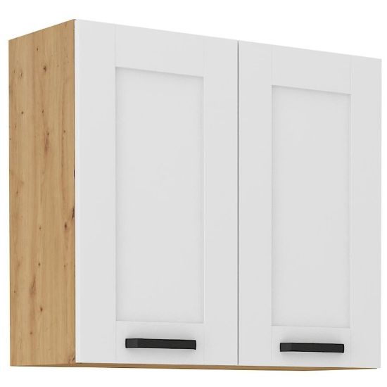 Virtuvės spintelė LUNA balta matinė/artisan 80g-72 2f paveikslėlis