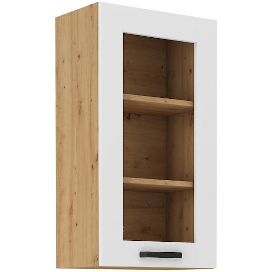 LUNA virtuvės spintelė balta matinė/artisan 40gs-90 1f paveikslėlis