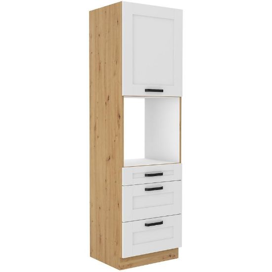 LUNA virtuvės spintelė balta matinė/artisan 60dps-210 3s 1f paveikslėlis