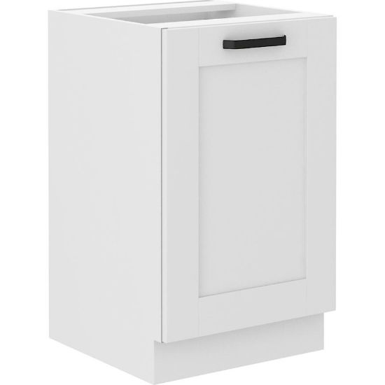 Virtuvinė spintelė LUNA balta matinė/balta 50zl 1f bb paveikslėlis