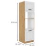 Virtuvės spintelė LUNA balta matinė/artisan 60dmp-210 2f paveikslėlis