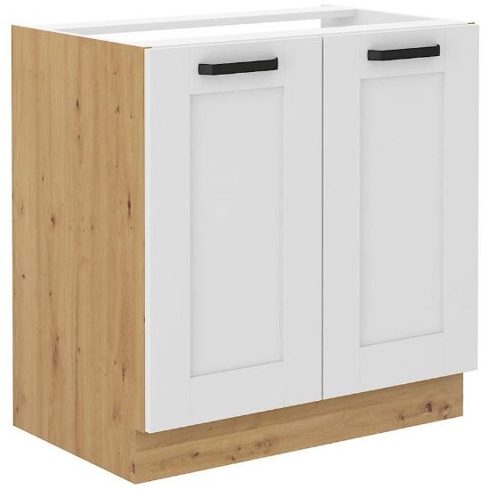 Virtuvinė spintelė LUNA balta matinė/artisan 80zl 2f bb paveikslėlis