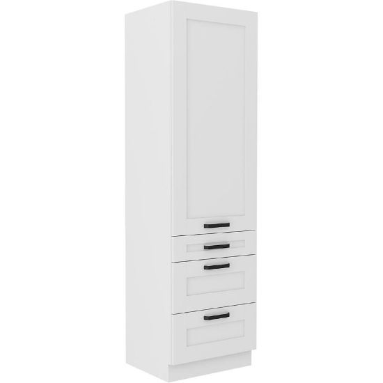 Virtuvinė spintelė LUNA balta matinė/balta 60dks-210 3s 1f paveikslėlis