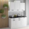 Virtuvinė spintelė LUNA balta matinė/balta 60dks-210 3s 1f paveikslėlis