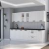Virtuvės spintelė LUNA balta matinė/balta 60dp-210 2f paveikslėlis