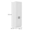 Virtuvinė spintelė LUNA balta matinė/balta 60dk-210 2f paveikslėlis