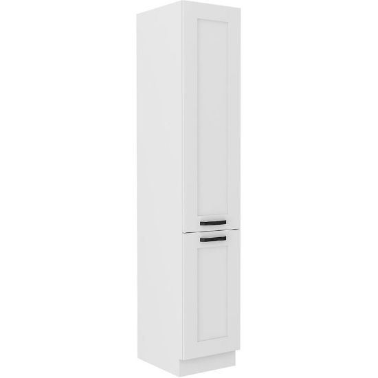 Virtuvės spintelė LUNA balta matinė/balta 40dk-210 2f paveikslėlis