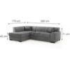 Kampinė sofa Minos Vogue 15 Kampinė sofa su funkcija miegoti kairėje pusėje paveikslėlis