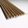 Akustinės lentjuostės ant veltinio ąžuolo tamsios spalvos faneruotės 300x2650mm paveikslėlis