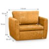 Sofa Bella Lux 80 Terra 48 paveikslėlis