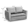 Sofa Bella Lux 120 Terra 88 paveikslėlis