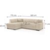Kampinė sofa su miegamąja funkcija Minos Vardo 25 kairėje pusėje paveikslėlis