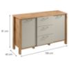 Komoda Indigo K2D3S ąžuolas wotan-beige paveikslėlis