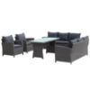 Technorattan rinkinys Bados Black 2+2+1 paveikslėlis