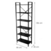 Knygų spinta Loft 8642 H juoda paveikslėlis
