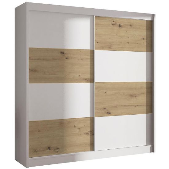DUO 203 drabužių spinta balta/artisan paveikslėlis