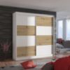DUO 203 drabužių spinta balta/artisan paveikslėlis