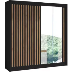 Paveikslėlis Ladder 203 spinta juoda/laminatas ąžuolo craft