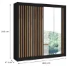 Ladder 203 spinta juoda/laminatas ąžuolo craft paveikslėlis