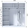 Ladder 203 spinta juoda/laminatas ąžuolo craft paveikslėlis