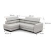 Livio kairiojo kampo sofa Neve 13 paveikslėlis