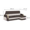 Kampinė sofa su miegamąja funkcija Komo Element 5 + Element 17 universali paveikslėlis