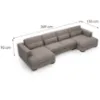 Kampinė sofa Stella U Cremona 24 paveikslėlis