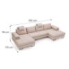 Cuba U Aston 1 kampinė sofa paveikslėlis